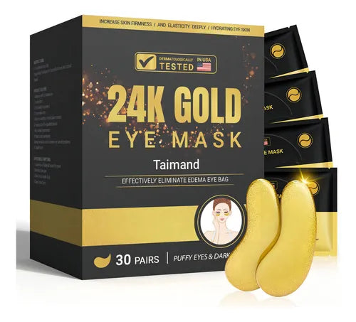 24K Gold Under Eye Patches – 30 Pairs